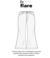Pantalón flare de sastrería Ashua color blanco, con elástico en la espalda y bolsillos tipo cuchillo.