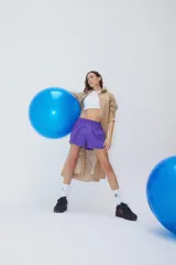 Medias de algodón color blanco, media caña, con logo de la marca en negro en el lateral.