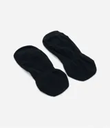 Kit de medias invisibles femeninas, color negro, de diseño liso confeccionado en algodón suave.
