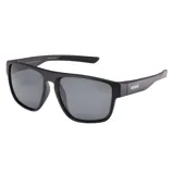 Lentes de sol MDQ Kumu, con armazón negro mate y cristales oscuros. Presentan el logotipo de la marca impreso en las patillas.