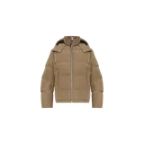 Campera puffer Allsaints modelo Marlo Insulated, color tostado, con capucha desmontable, cuello alto y cierre frontal de cremallera. Cuenta con bolsillos laterales con cierre.