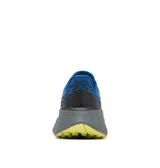 Championes de trail running Columbia Konos Trillium Atr Techlite, color azul con suela gris y detalles en amarillo. Incorpora tecnologías Omni-MAX, Techlite+ y Adapt Trax para mayor amortiguación, estabilidad y tracción en terrenos difíciles.
