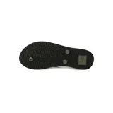 Ojotas Reef Stargazer Prints, color negro con rayas blancas y tiras negras con glitter.