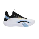 Championes de básquet 361 AG Pull Up 3 Denver, color blanco con detalles en negro y celeste.