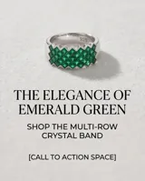 Anillo de plata 925 ancho con diseño geométrico pavé de piedras verdes tipo raíz de esmeraldas.
