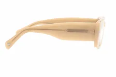 Lentes blueblocker modelo Conmat Peanut con armazón rectangular de acetato color marrón claro y cristales transparentes con protección contra luz azul y UV400.