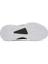Championes de entrenamiento Under Armour Reign XT para mujer, con diseño en color negro y blanco. Presentan una parte superior de malla ligera con estructura de TPU para mayor sujeción, entresuela UA HOVR de doble densidad para amortiguación y tecnología UA TriBase para maximizar el contacto con el suelo y mejorar la estabilidad.