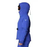 Campera técnica de esquí Columbia Titanium, color azul, con capucha ajustable, cierre frontal de doble vía, ventilación en axilas y cinturón ajustable en la cintura. Cuenta con tecnología Omni-Tech impermeable y forro térmico Omni-Heat Infinity.