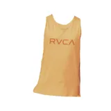 Musculosa color naranja con logo RVCA estampado en el pecho.