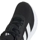 Championes de running Adidas modelo Galaxy 7 M, color negro con las tres bandas características en blanco y suela blanca con tecnología Cloudfoam.