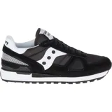 Championes urbanos Saucony modelo Shadow Original, color negro con detalles en blanco. Confeccionados en una combinación de malla y gamuza, cuentan con entresuela de EVA para mayor amortiguación y suela de goma con diseño de tacos para mejor tracción.