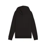 Campera hoodie Puma CLASS Relax.full-zip TR, color negro, con cierre frontal completo, bolsillos tipo canguro y logo estampado en el pecho.