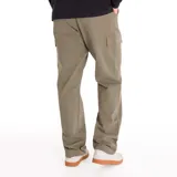 Pantalon cargo de corte recto, color verde oliva, con bolsillos laterales de parche, bolsillos traseros con solapa y bolsillos cargo adicionales. Confeccionado en sarga de algodón.