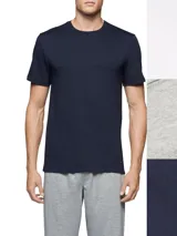 Pack de 3 camisetas Tommy Hilfiger de algodón azul marino.