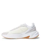 Championes Adidas Ozelle Cloudfoam color blanco con detalles en beige y suela de goma color caramelo. Presentan las tres tiras características de la marca en los laterales y tecnología Cloudfoam en la entresuela para mayor comodidad.
