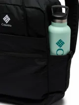 Mochila unisex Columbia Trail Traveler de 18 litros, color negro, con compartimento para portátil, bolsillos laterales para botellas y tecnología repelente al agua.