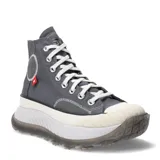 Championes de caña alta Converse Chuck 70 AT-CX, color gris con detalles en blanco y suela translúcida.