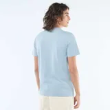 Camiseta de punto de algodón con cuello redondo y mangas cortas, de corte recto y diseño liso.