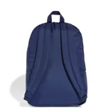 Mochila Adidas color azul con logo de la marca en blanco y doble compartimento.