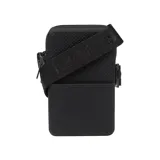Cartera bandolera negra de Havaianas con correa ancha con el logo de la marca.