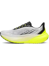 Championes de running Under Armour modelo Velociti Distance, con tecnología de amortiguación HOVR+ de longitud completa. Presentan un diseño ligero con parte superior de malla transpirable, mediasuela con marco translúcido y suela de alto rendimiento para carreras de larga distancia.