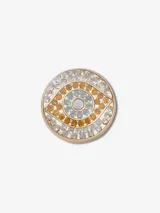 Adorno para Crocs con forma de ojo turco con strass de colores.