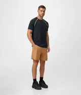 Bermuda deportiva Get Over para hombre, de color gris, con cintura elástica, cordón interno ajustable y bolsillo con cierre en la parte trasera.