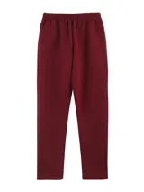 Pantalón de jogging azul marino de corte recto, con cintura elástica ajustable con cordón y bolsillos laterales.