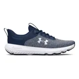 Championes de running Under Armour Charged Revitaliz, color azul marino con detalles en blanco. Presentan una parte superior textil jaspeada, entresuela Charged Cushioning para amortiguación y suela de goma duradera.