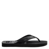 Sandalias tipo ojota Havaianas modelo City Basic, con base en color verde oliva y tiras a tono con textura grabada. Presentan una plantilla con diseño antideslizante y logo de la marca en relieve.