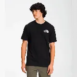 Camiseta negra de algodón con logo blanco de The North Face estampado en el pecho.