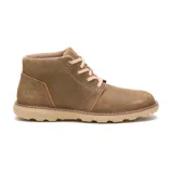 Bota acordonada color marrón de cuero con forro de malla de nylon suave y transpirable, plantilla de espuma acolchada y suela de goma duradera para tracción.
