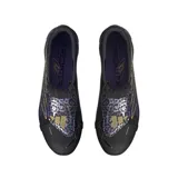 Championes de fútbol Adidas Predator League FG/MG, modelo KAKA, en color negro con detalles en violeta y dorado con estampado animal print.
