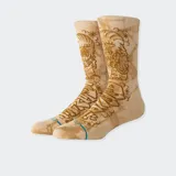 Medias Stance color beige con diseño estampado de Chewbacca DJ.