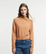 Blusa de punto de la marca Blue Steel, con cuello alto, manga larga y diseño básico ajustado al cuerpo.