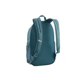 Mochila Puma de color verde menta con base negra. Presenta un gran logo Puma en relieve en el panel frontal, un bolsillo superior con cierre y un bolsillo lateral de malla.