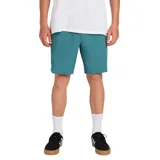 Bermuda de paseo Volcom modelo ABG Stones Hybrid, color celeste, de diseño liso y confeccionada en mezcla de poliéster y elastano.