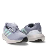 Championes de running Adidas modelo Run Falcon 3, con capellada de malla transpirable en color violeta y detalles en verde agua. Incorporan entresuela con tecnología Cloudfoam para mayor amortiguación y suela de goma resistente.