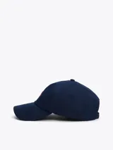 Gorra de béisbol azul marino de algodón con logo de Tommy Jeans bordado en el frente.