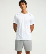 Bermuda deportiva Get Over para hombre, de color gris, con cintura elástica, cordón interno ajustable y bolsillo con cierre en la parte trasera.