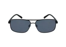 Lentes de sol INVU modelo B1007A, con montura metálica negra, lentes polarizadas grises y forma aviador.