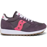 Championes Saucony Jazz Original Vintage, color gris con detalles en rosa y blanco.