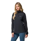 Polar Columbia de cuello alto con cierre frontal parcial, manga larga y bolsillo con cierre en el pecho. Presenta un diseño técnico con tejido texturizado y logo de la marca bordado.