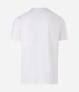Remera de algodón de manga corta y cuello redondo, con estampado frontal de un gato gigante estilo Godzilla sobre un edificio icónico.