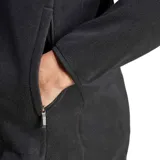 Campera de polar Adidas Terrex con cierre frontal completo, cuello alto y logo estampado en el pecho.