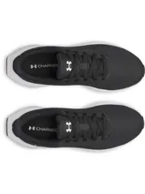 Championes de running Under Armour modelo Ascend, color negro con entresuela blanca. Presentan una parte superior de malla transpirable y ligera con tecnología Charged Cushioning para una mayor amortiguación y capacidad de respuesta.