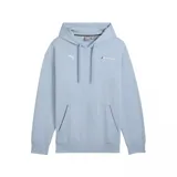 Canguro celeste de algodón con capucha, bolsillo tipo canguro, puños y cintura acanalados. Logo de Puma bordado en blanco en el pecho izquierdo y logo de BMW Motorsport estampado en el pecho derecho.