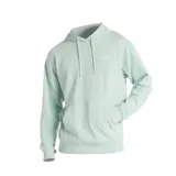 Canguro verde agua de hombre, con capucha y cordones ajustables, bolsillo tipo canguro y logo de New Balance bordado en el pecho.