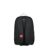 Mochila negra con el logo del equipo de baloncesto Miami Heat en rojo y amarillo.