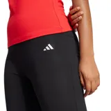 Calza Adidas estilo acampanado para mujer, color negro con el logo clásico de la marca impreso en blanco en la cadera.